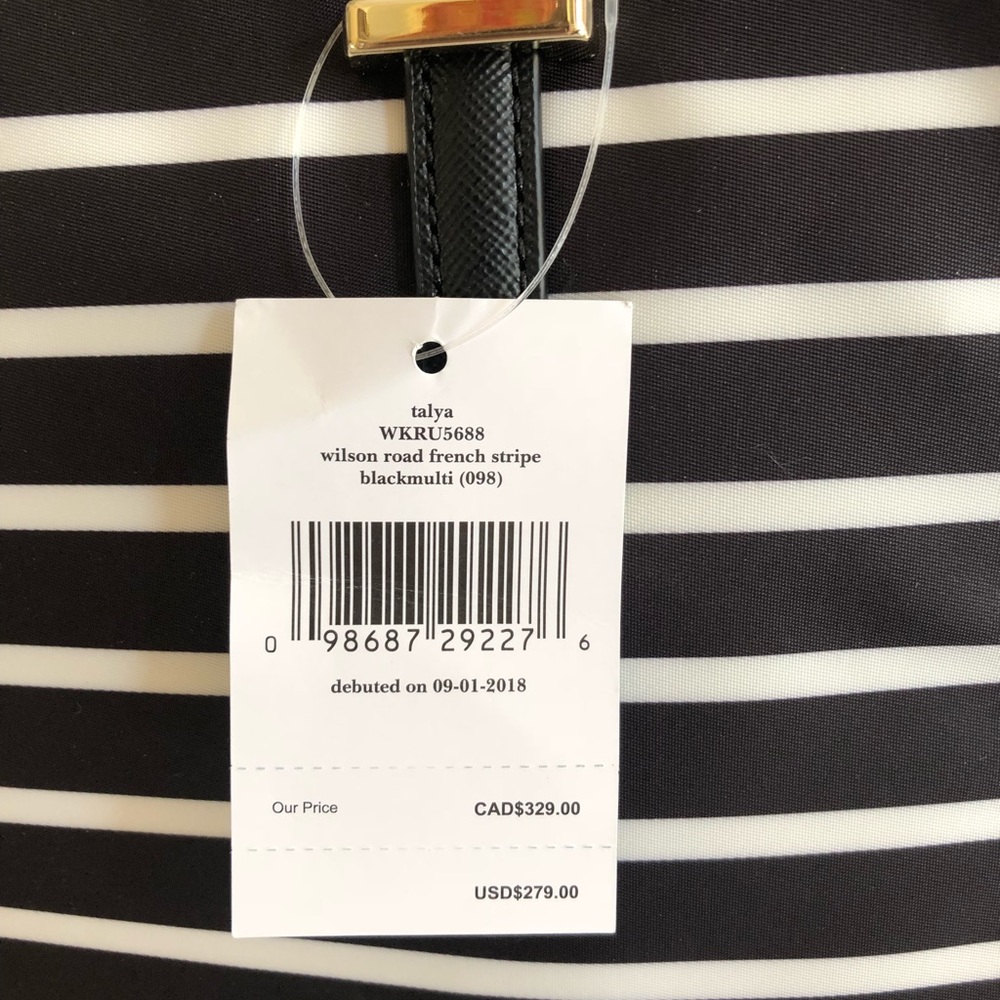 Kate Spade NWT Striped Nylon Tote Bag - Picture 4 of 5